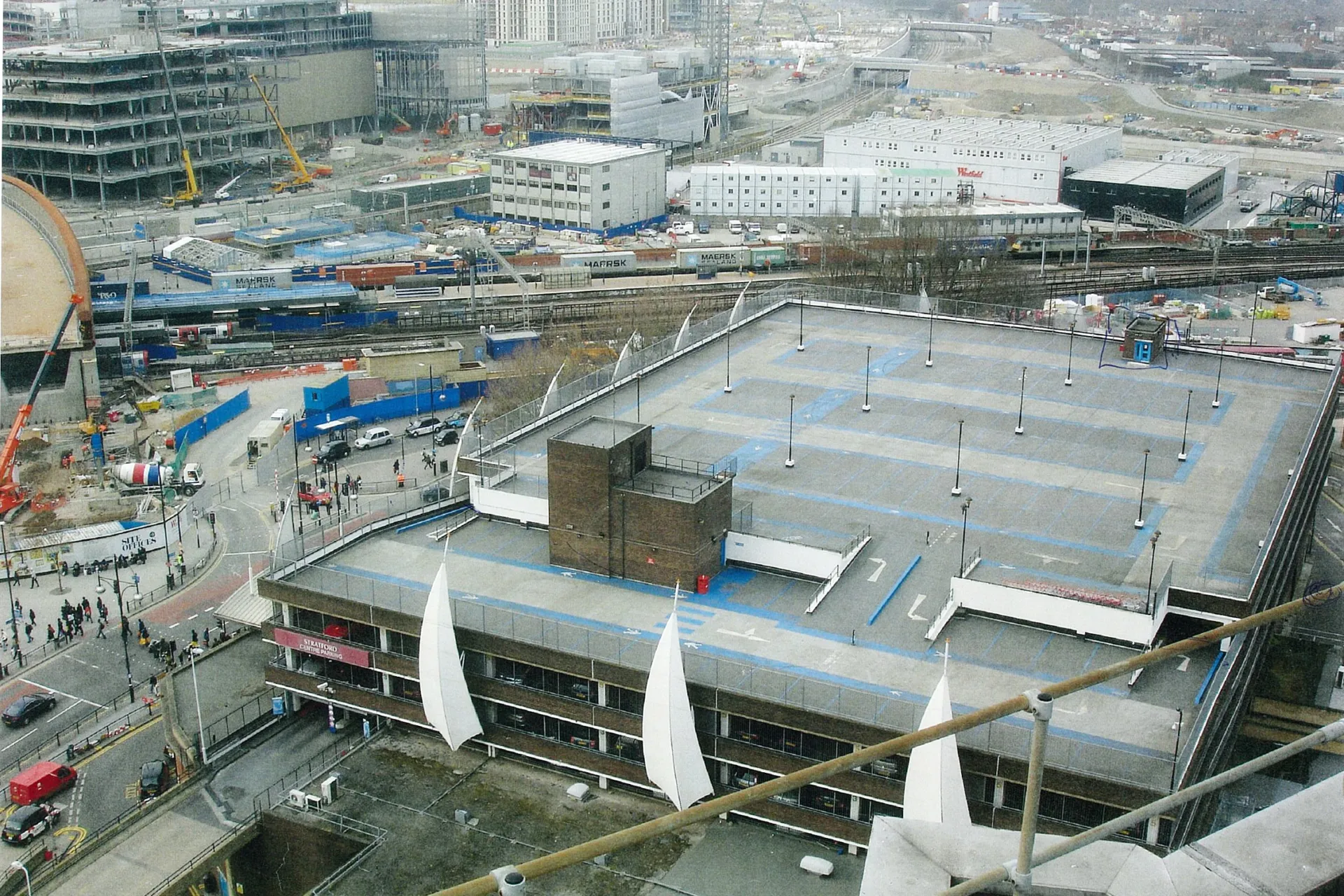 Empty car park rooftop