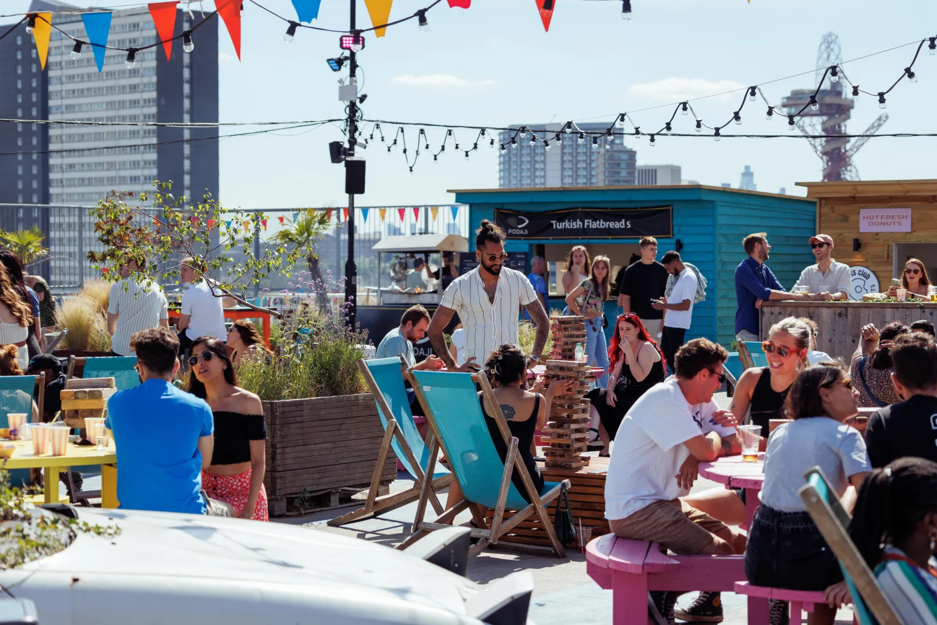 People sitting in the sunshine
