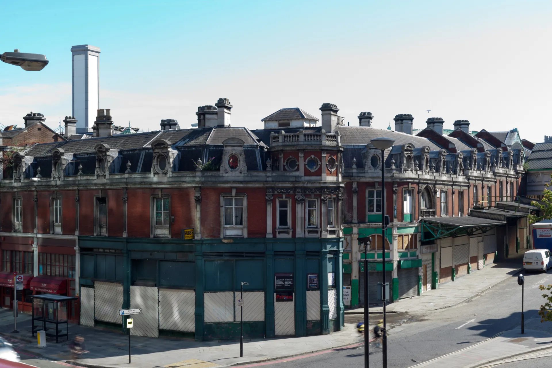 Heritage building against blue sky