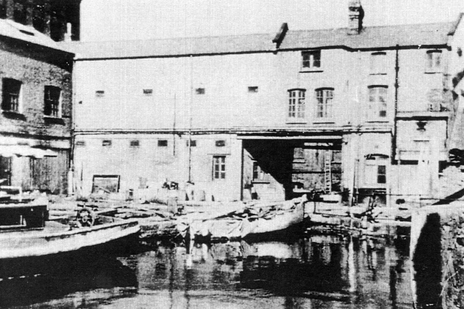 vintage photo of derelict buildings