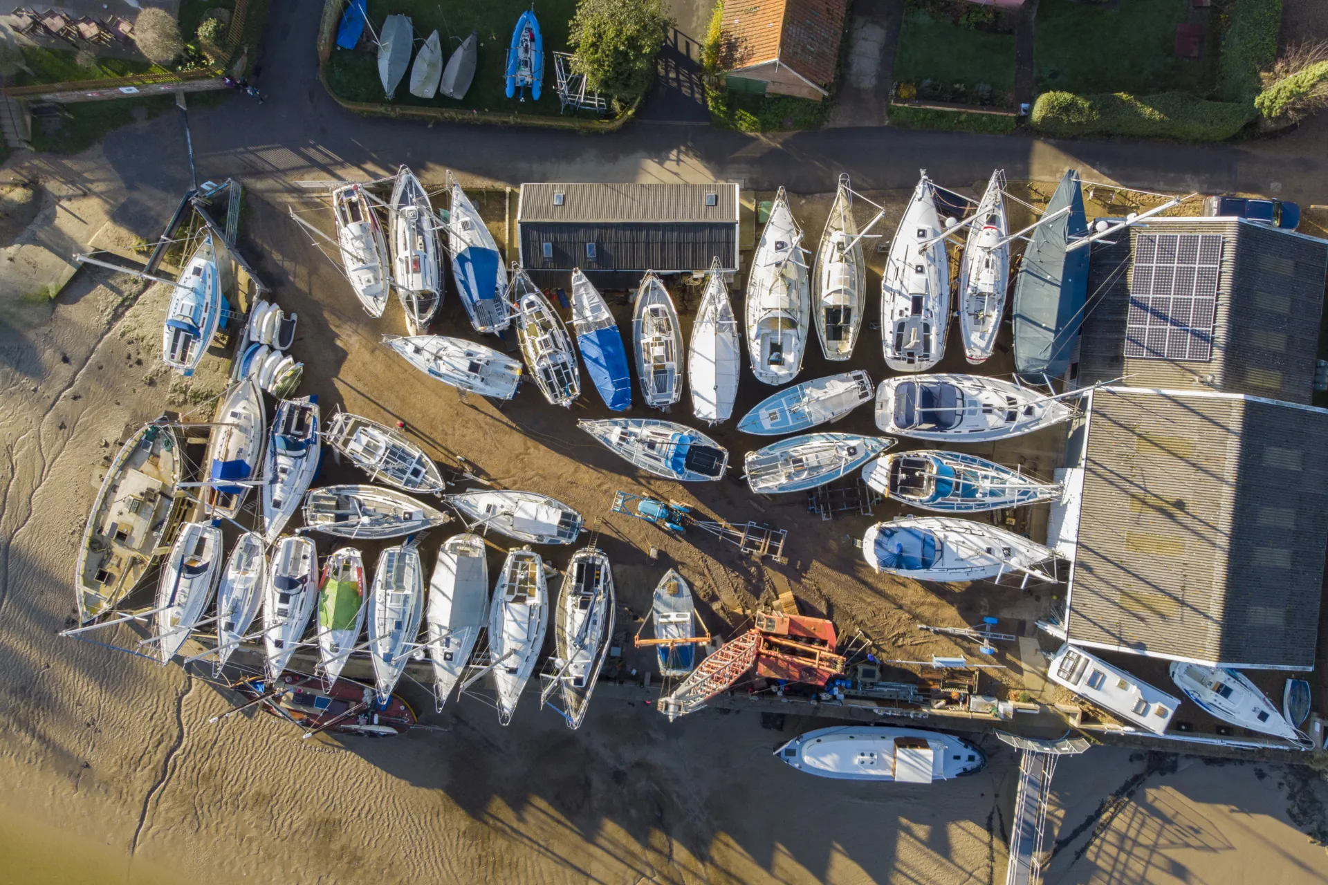 Boatyard Drone Shot